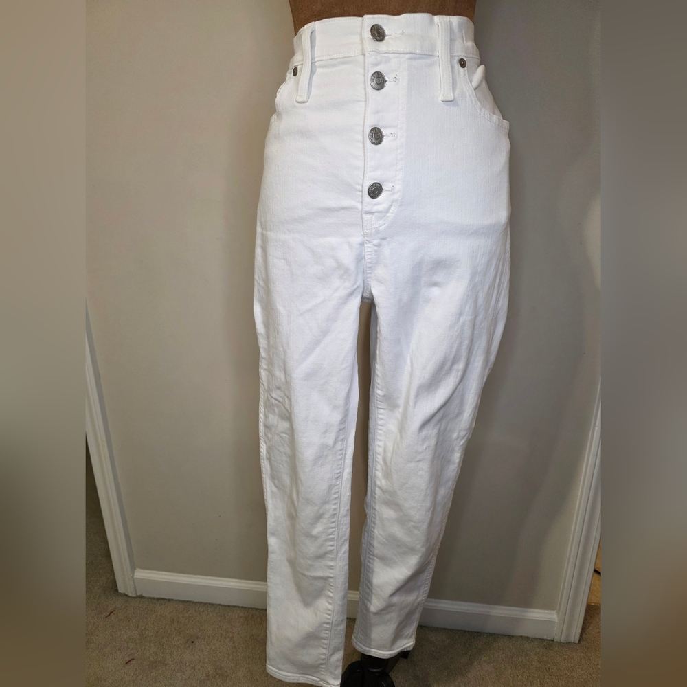 Madewell High Rise Skinny Jeans White Size 32 Button Fly